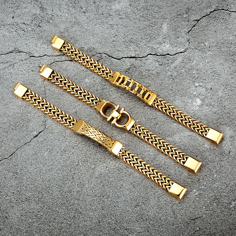 bracelets men link chain on hand hip hop bracelet