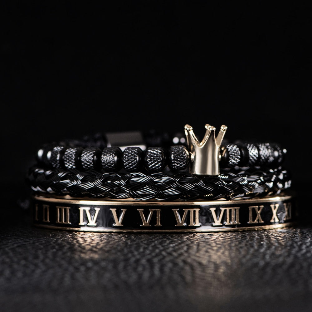 Luxury Enamel Roman Bracelet Royal Crown