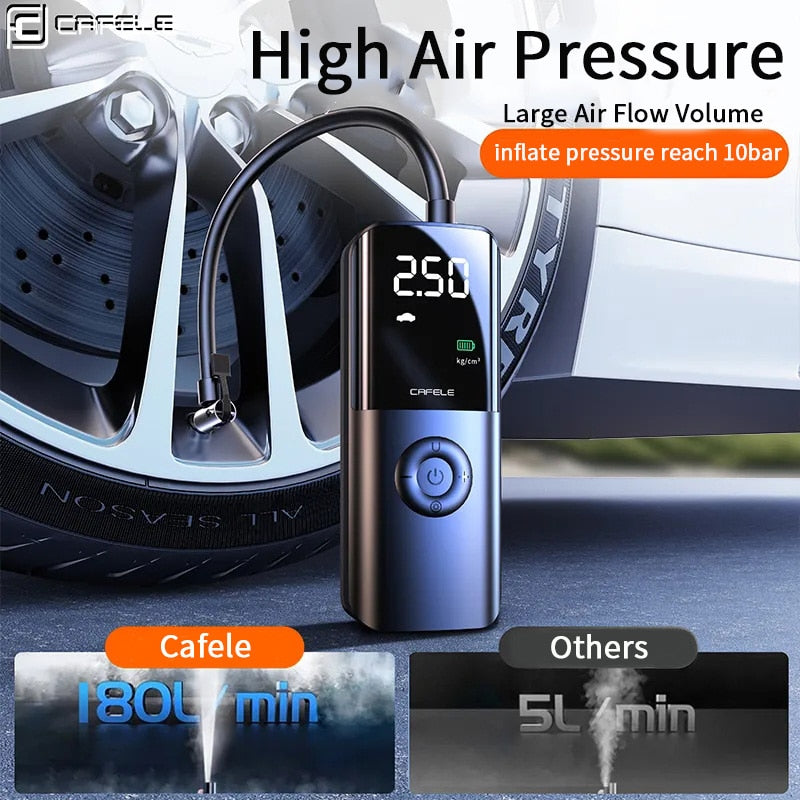 Cafele Wireless Car Tyre Inflator 150 PSI Electronic Air Compressor
