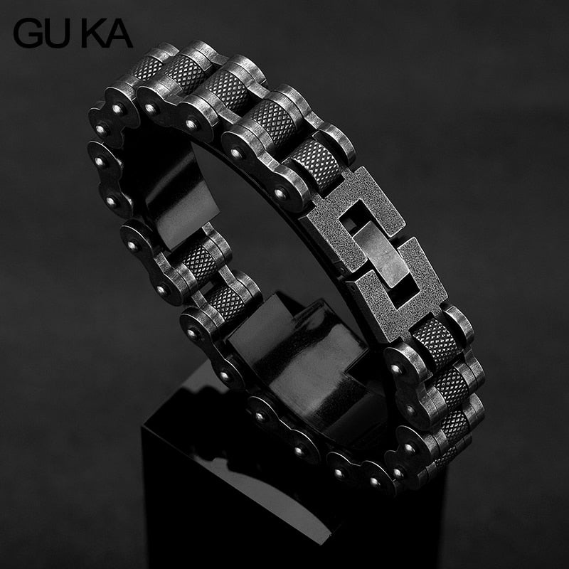 Motorcycle Men Bracelet 13MM Stainless Steel Retro