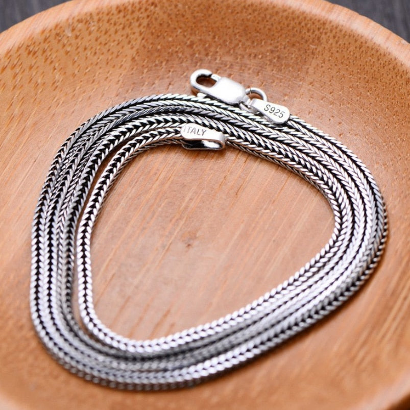 Pure Silver Weave Necklace S925 Sterling