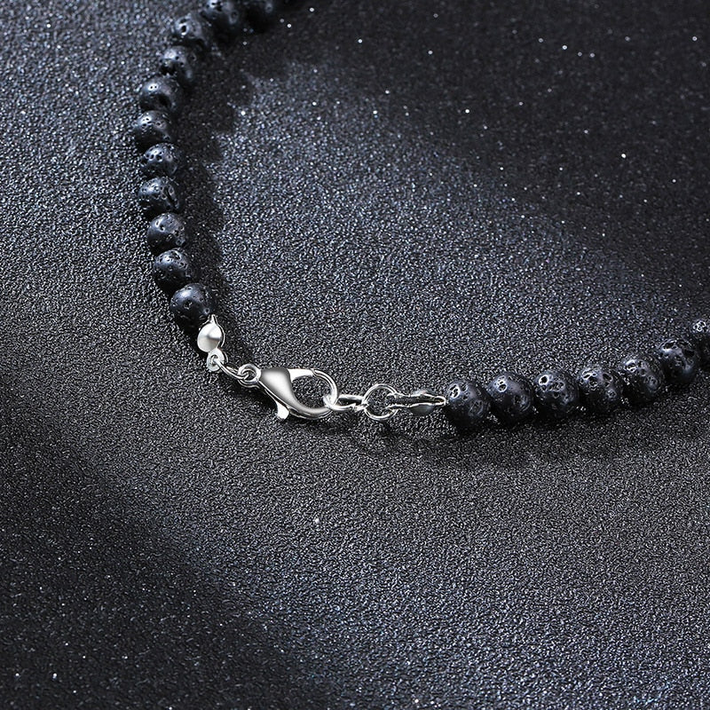 EYE LAVA STONE NECKLACE FOR MEN JEWELRY