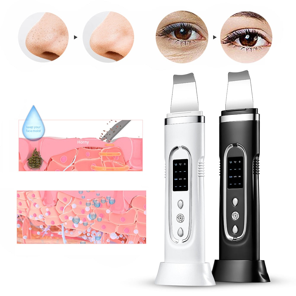 Ultrasonic Skin Scrubber Electric Facial Cleansing Pore Deep