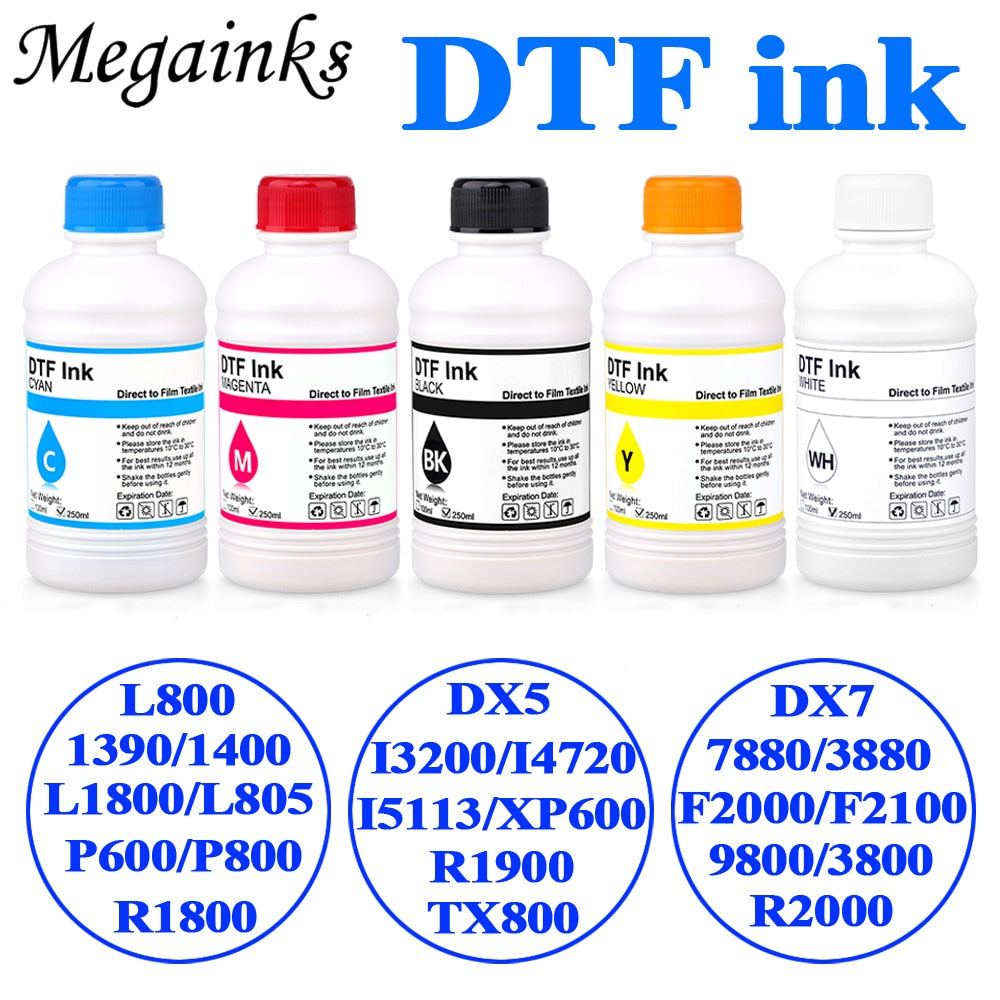 250ML 5PCS DTF INK For For Dirent printer film heat