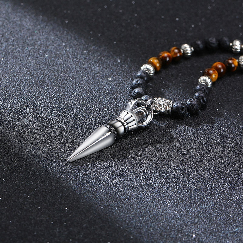 EYE LAVA STONE NECKLACE FOR MEN JEWELRY