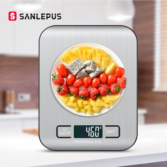 10Kg Stainless Steel Kitchen Scales Digital Balance