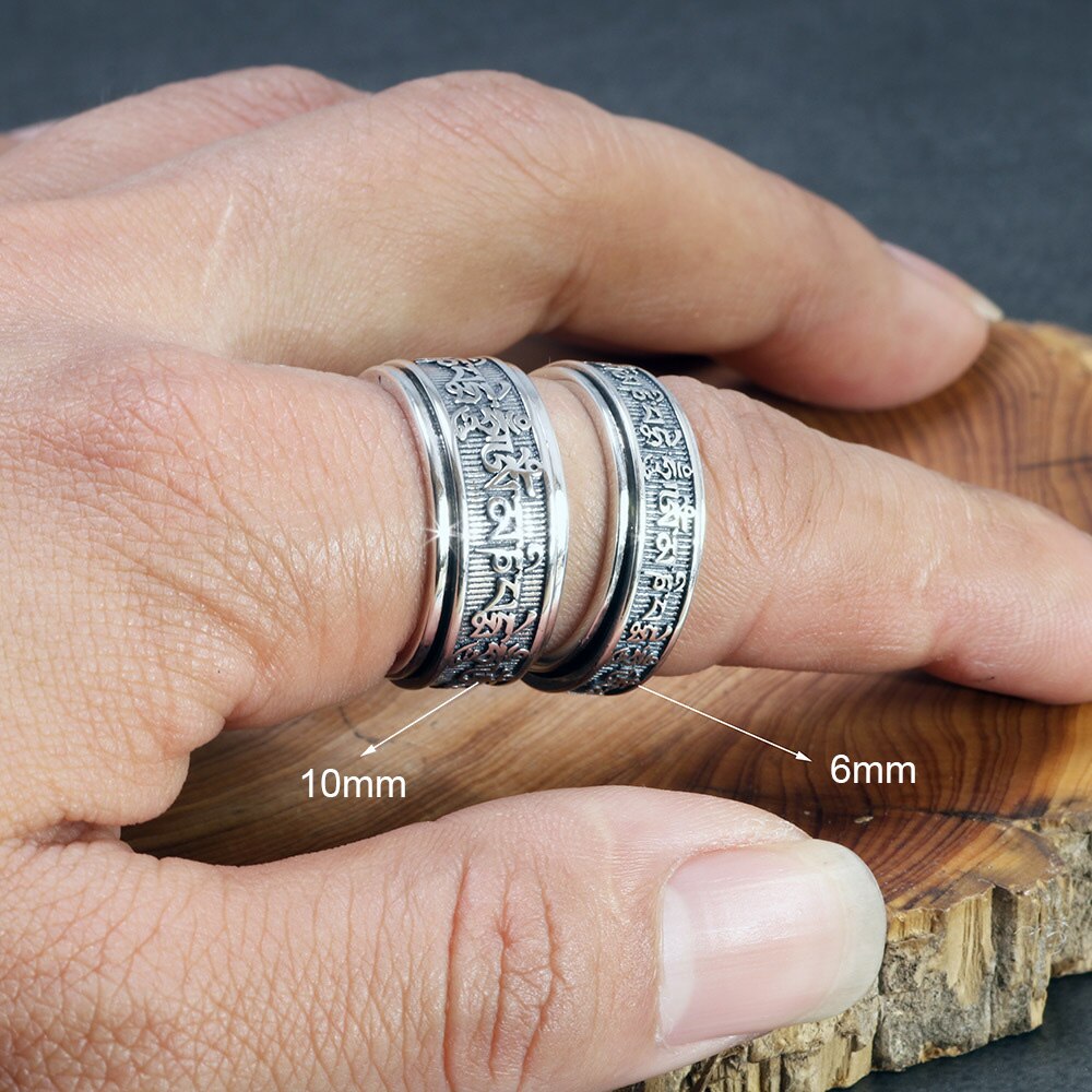 Real 925 Sterling Silver Vintage Rings For Men