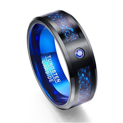 8mm Men's Ring Tungsten Carbide Ring Wedding