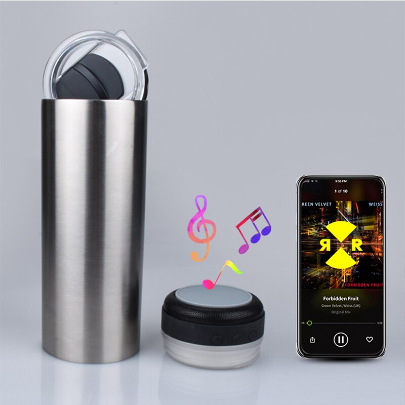 16oz Music Speaker Sublimation Tumbler Blue Tooth