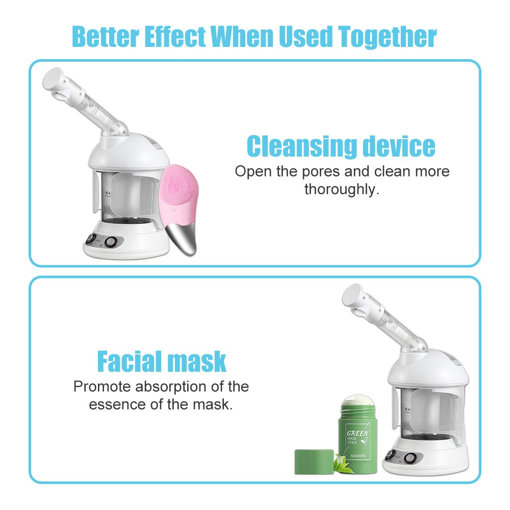 Vapour Ozone Vaporizador Facial Steamer Face Skin