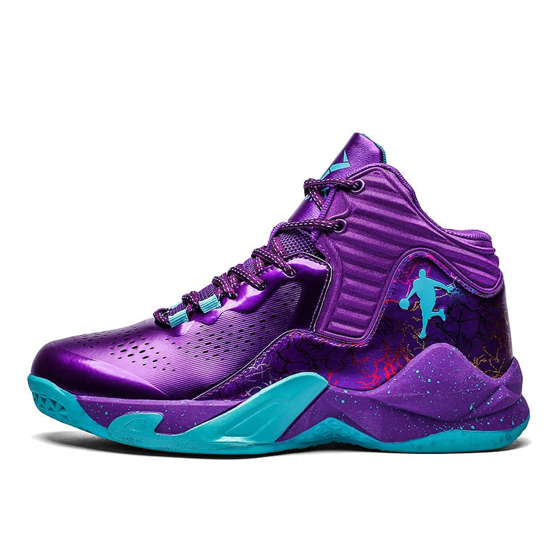 Fashion Purple Men Basketball Shoes