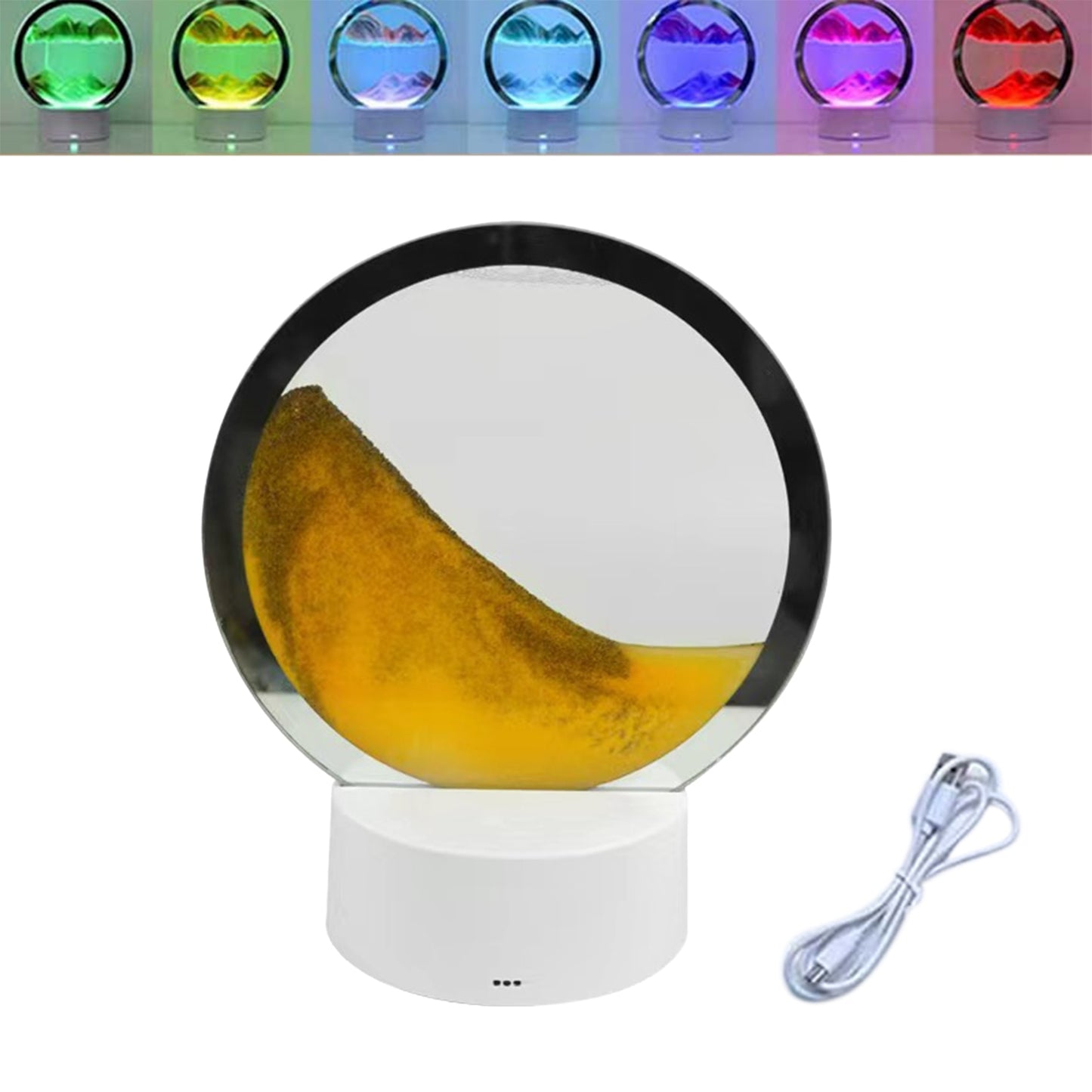 LED RGB Sandscape Lamp,Moving Sand Art Night Light