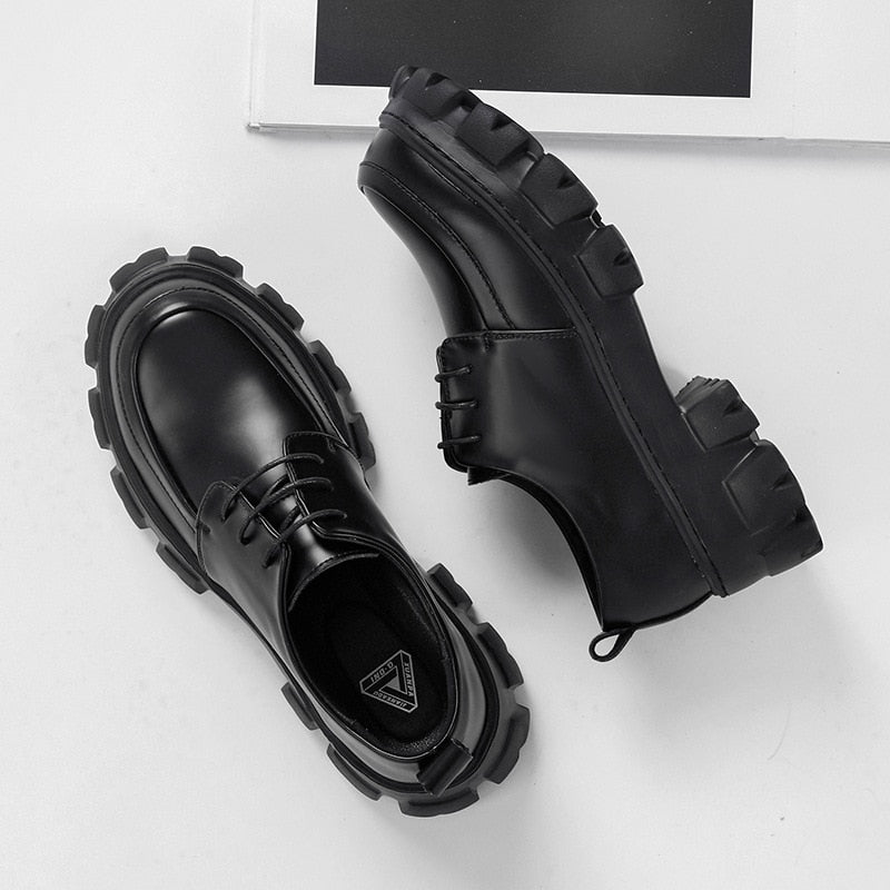 Male Leather Shoes Men 2023 New Chunky