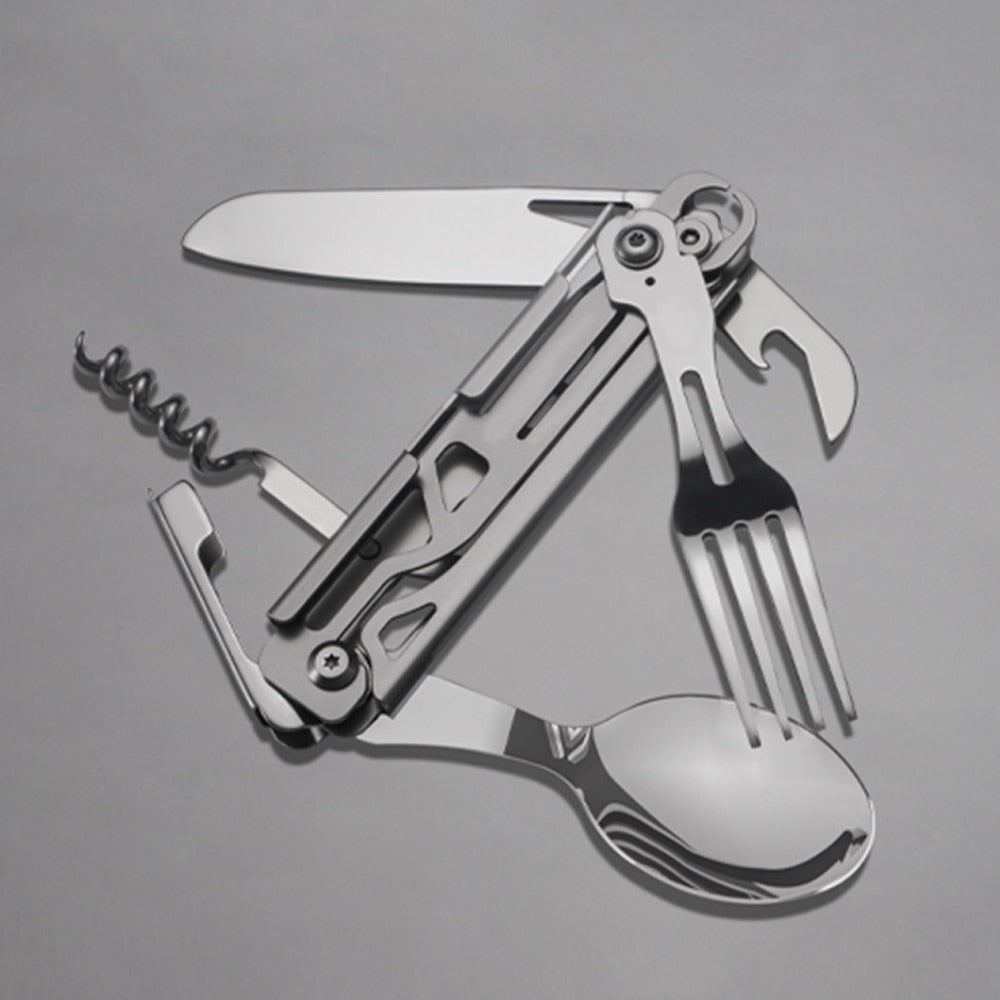 420 Stainless Steel Pocket Knife Multi-tool Portable Fork