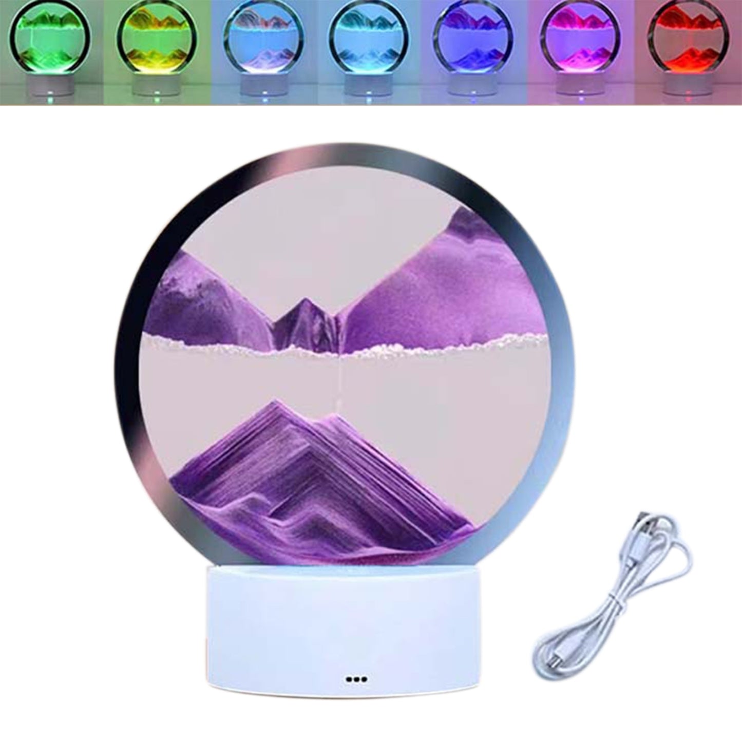 LED RGB Sandscape Lamp,Moving Sand Art Night Light