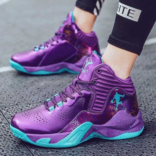 Fashion Purple Men Basketball Shoes