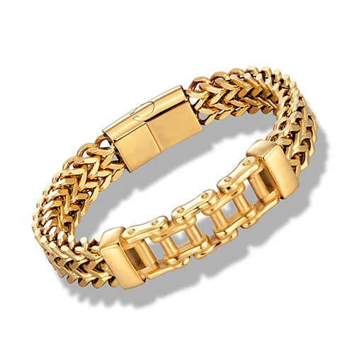 bracelets men link chain on hand hip hop bracelet