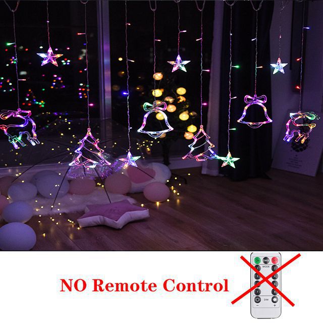 Star Moon Led Curtain Garland String Light