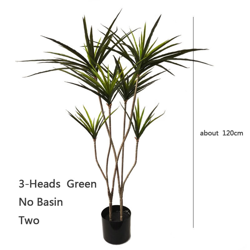 New 90-120cm Artificial Dracaena Plants Fake Plastic