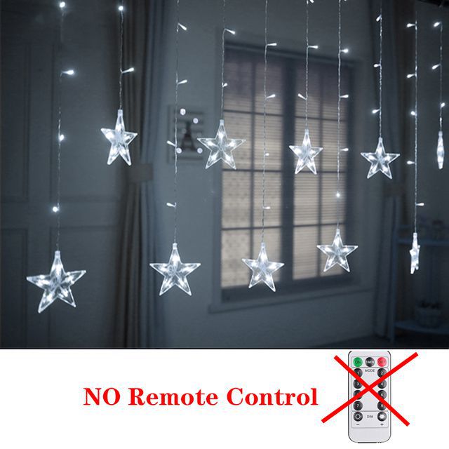 Star Moon Led Curtain Garland String Light