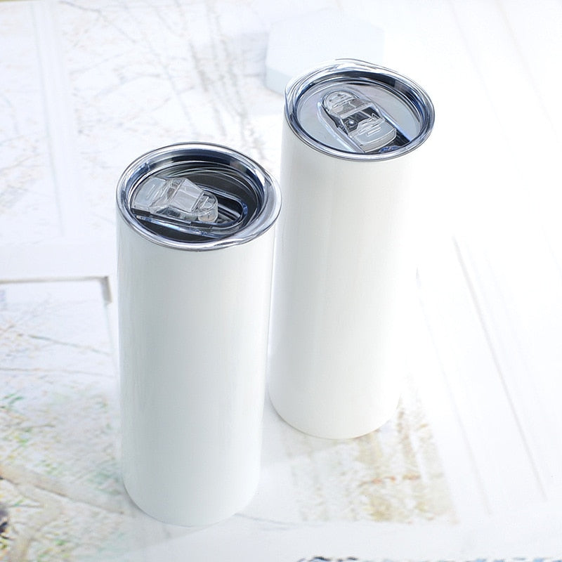 2PCS Sublimation Blank 20oz Skinny Tumbler Straight Tumbler