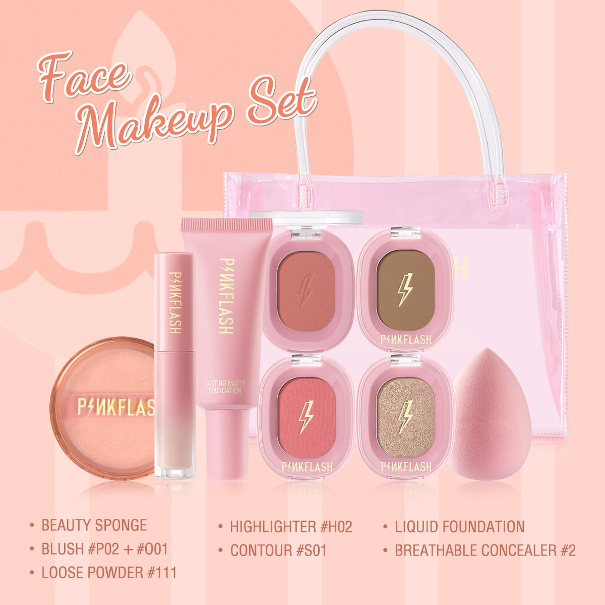 PINKFLASH 1 Anniversary Face Makeup Set Liquid Foundation