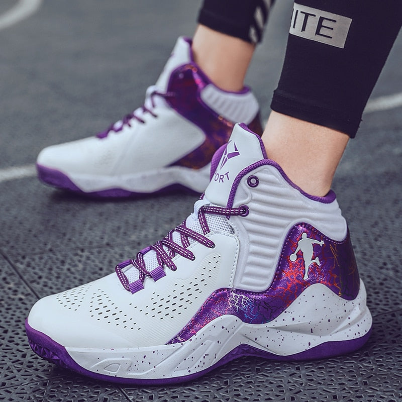 Fashion Purple Men Basketball Shoes