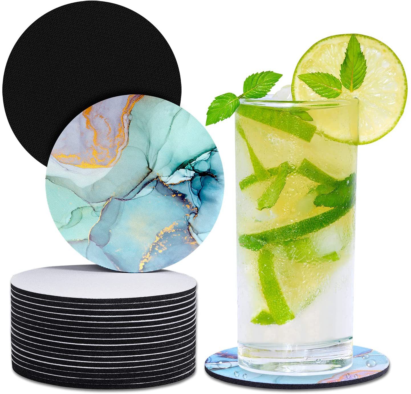 20PCS Bulk Sublimation Blanks Coaster