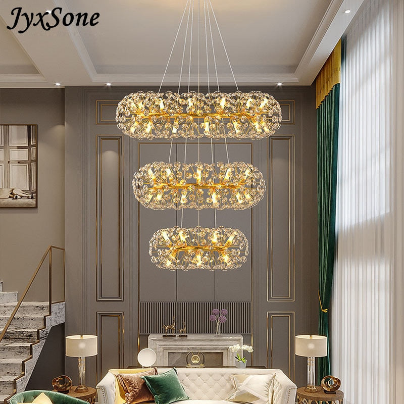 Ceiling Chandelier Gold Luxury LED Home Decoration