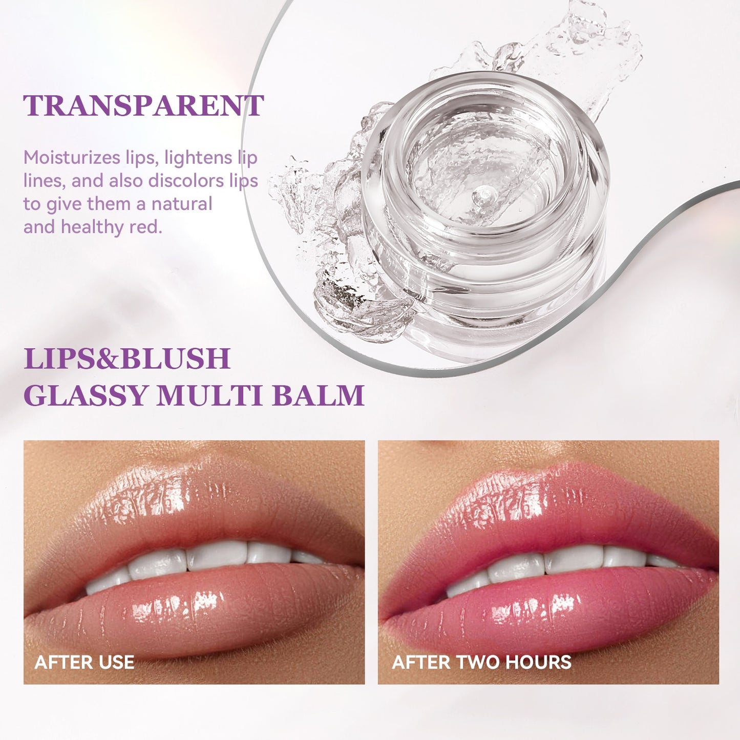 Derol Transparent Planet Lips Blush Glassy Multi Balm Moisturizing