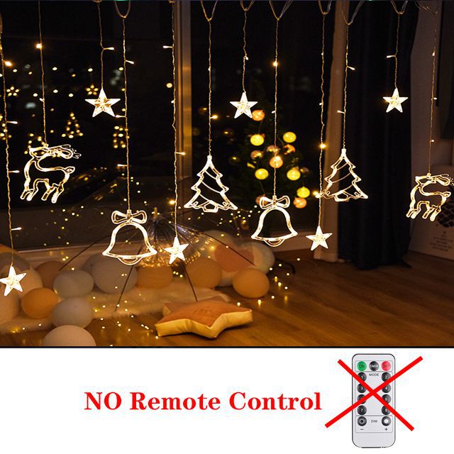 Star Moon Led Curtain Garland String Light