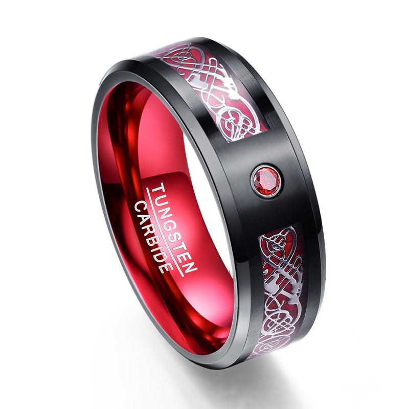 8mm Men's Ring Tungsten Carbide Ring Wedding