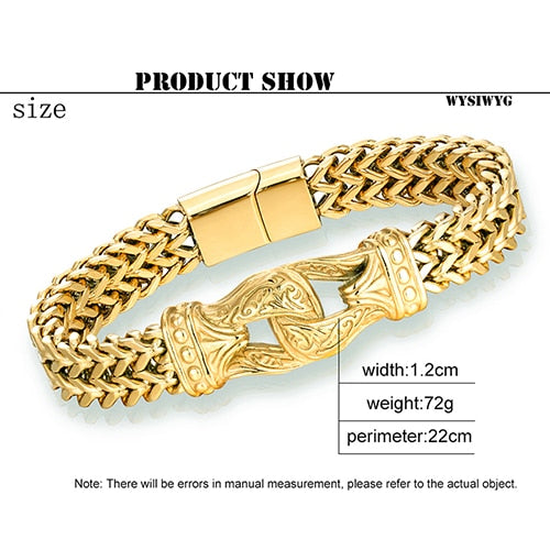 bracelets men link chain on hand hip hop bracelet