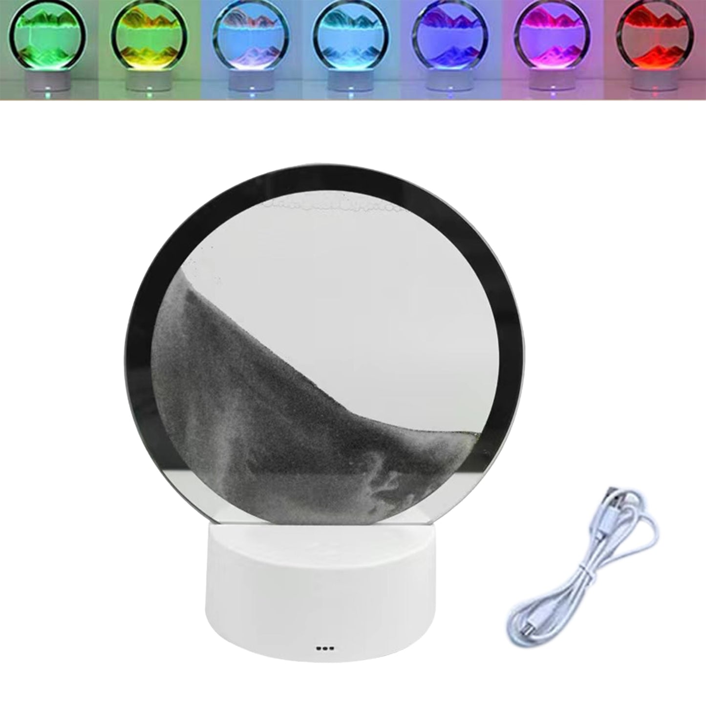 LED RGB Sandscape Lamp,Moving Sand Art Night Light