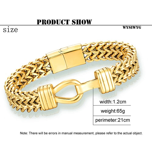 bracelets men link chain on hand hip hop bracelet