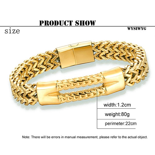 bracelets men link chain on hand hip hop bracelet