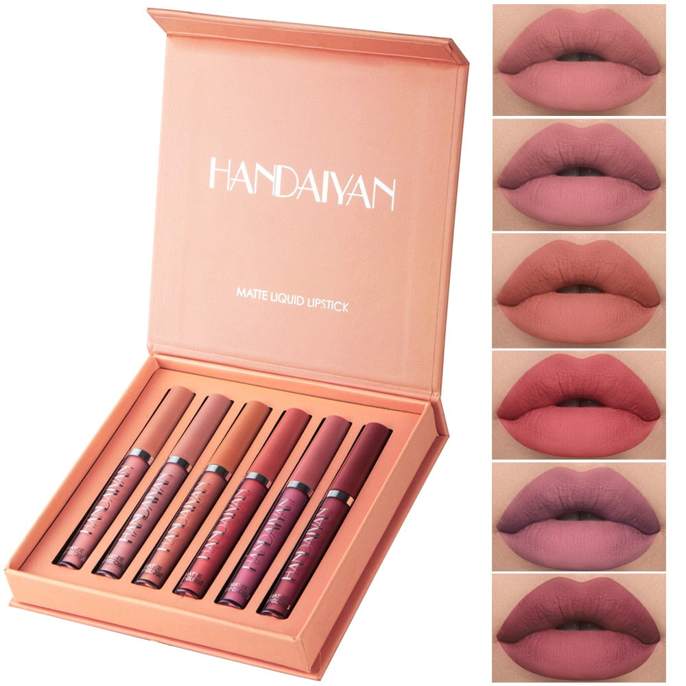 12 Pieces/box Matte Liquid Lipstick Clear Lip Glaze