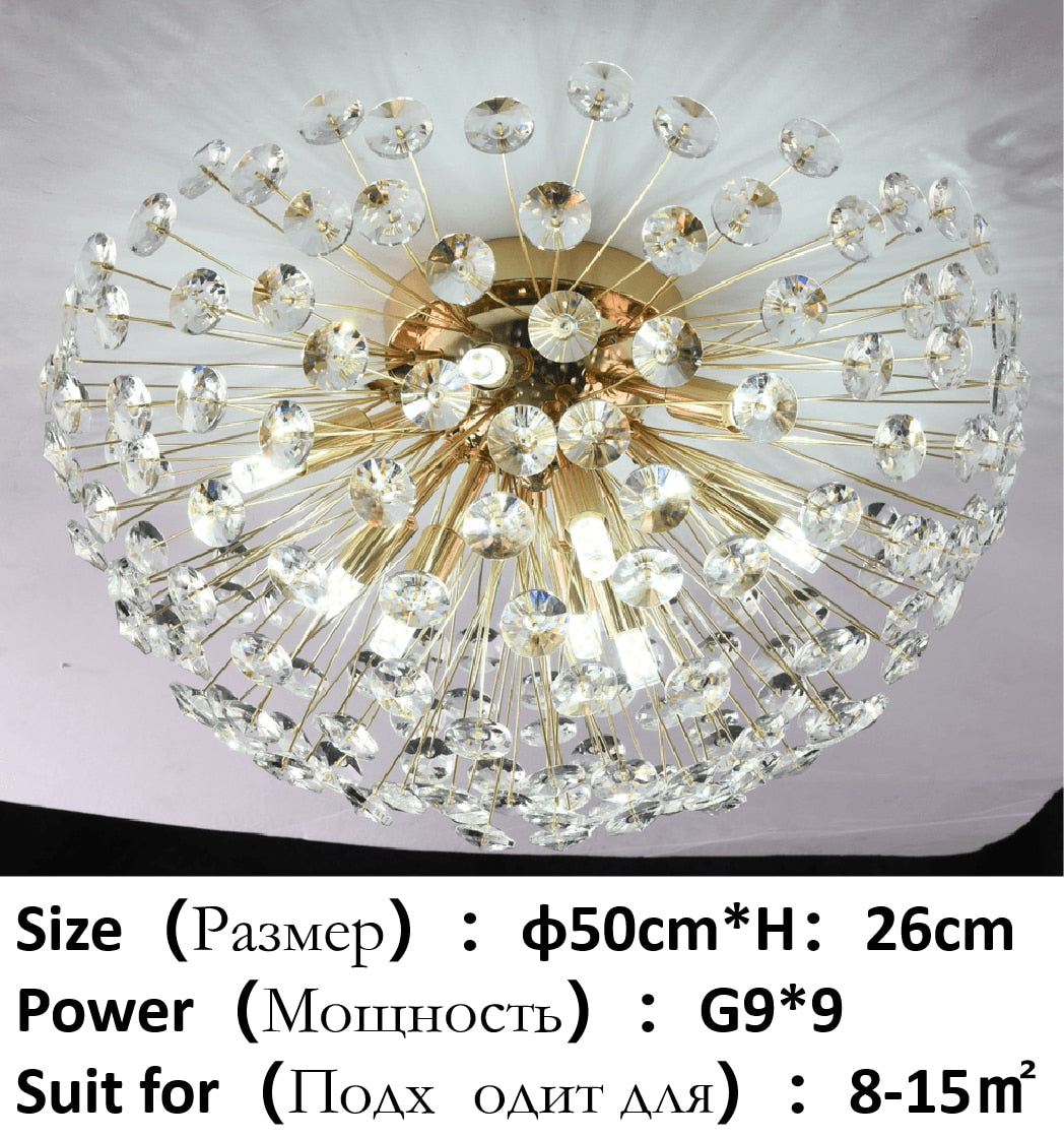 Ceiling Chandelier Gold Luxury LED Home Decoration