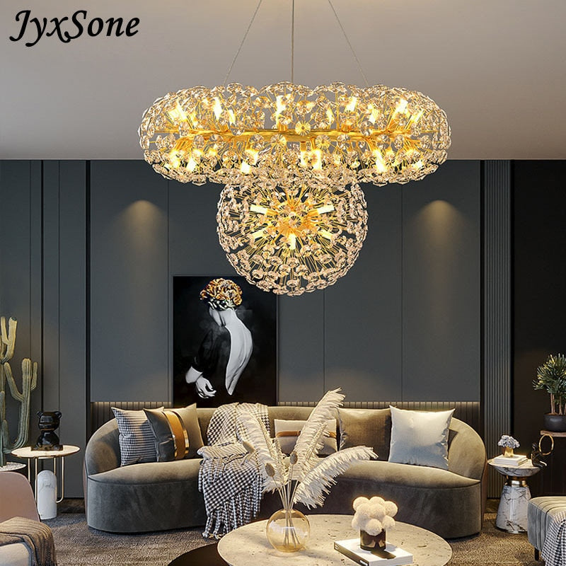 Ceiling Chandelier Gold Luxury LED Home Decoration