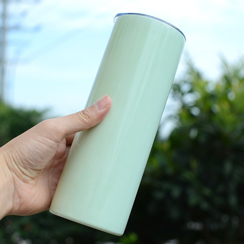 2PCS Sublimation Blank 20oz Skinny Tumbler Straight Tumbler